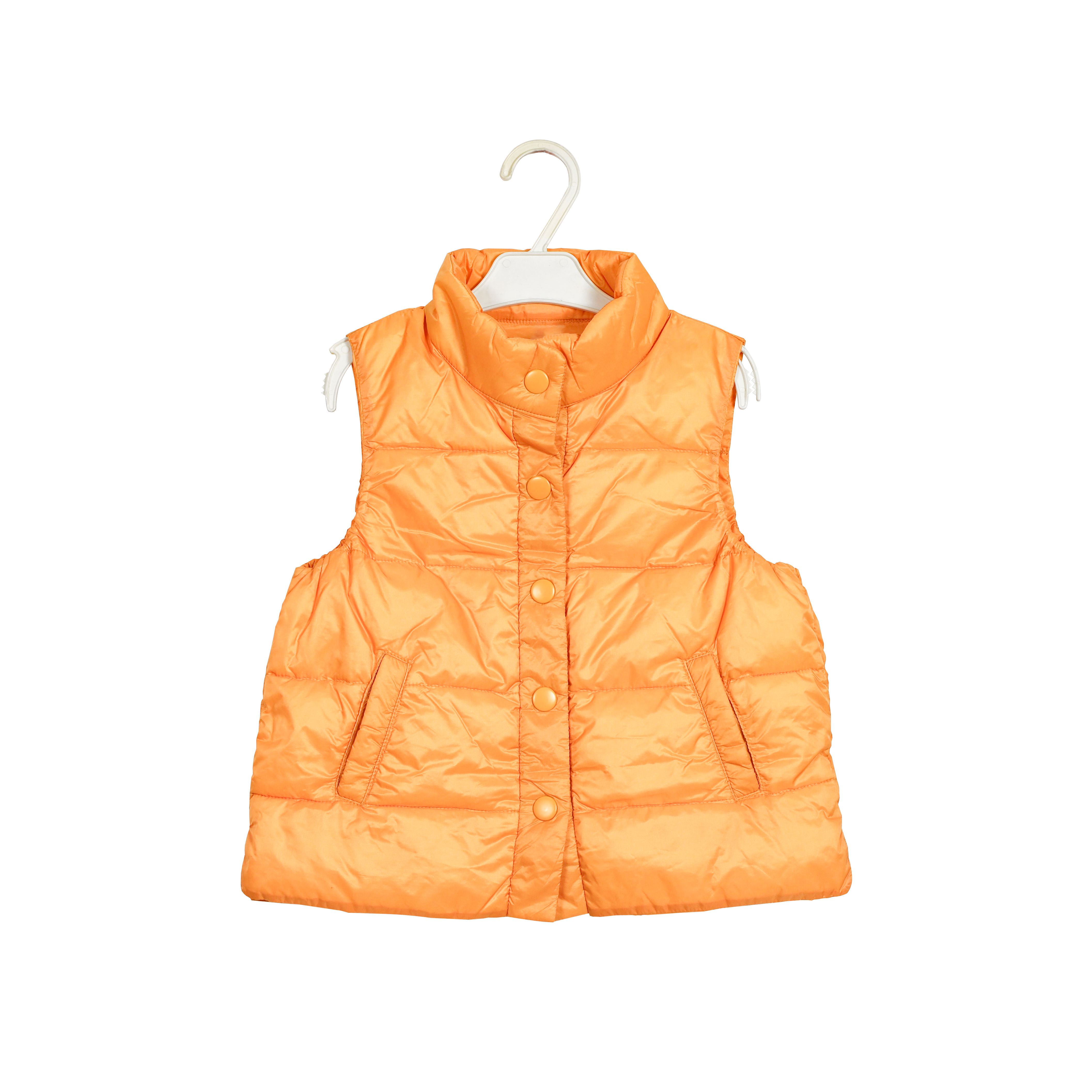 Orange Quilted Puffer Vest for Kids