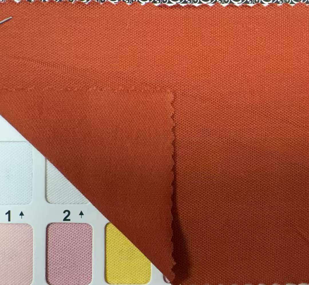 piqué mesh fabric - Rust Orange